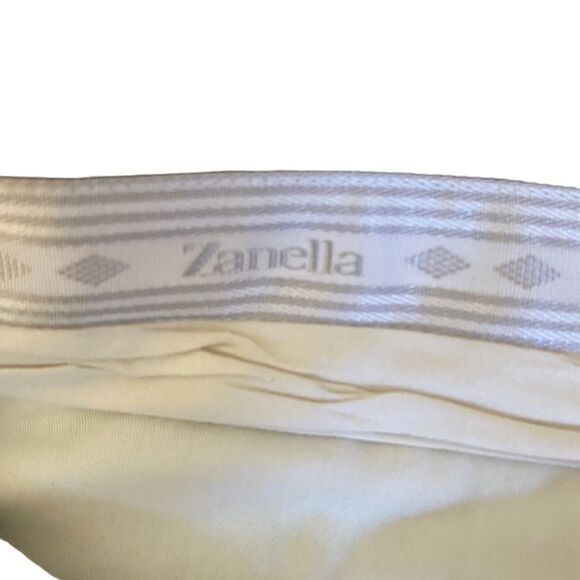 Zanella 100% wool gabardine flat front trousers 35” waist, 32” inseam olive - Picture 5 of 9